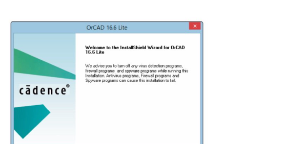 OrCAD 16.6 Lite InstallShield Wizard 시작 화면